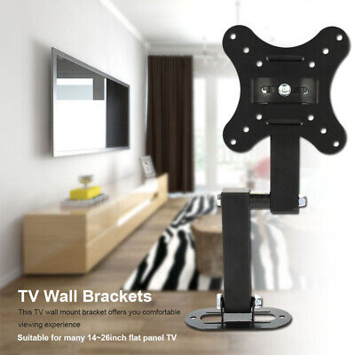 Tilt Swivel Tv Wall Mount Bracket For 14 26inch Flat Panel W Installing Acce - How To Put Flat Panel Tv Wall Mount