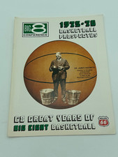 1975 Big 8 Conference Basketball Media Guide Prospectus Kansas Jayhawks Mizzou
