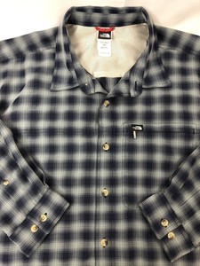 The-North-Face-Mens-Plaid-Roll-up-Long-Sleeve-Fishing-Shirt-Size-L