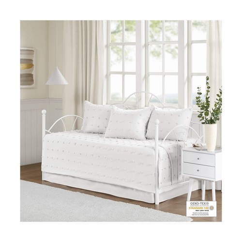 Urban Habitat Brooklyn Cotton Daybed Cover - Jacquard Tufted Chenille with Qu... - Picture 2 of 7