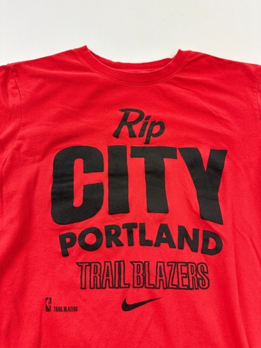 Portland Trail Blazers Shirt Mens Medium Red Dri Fit Nike NBA Basketball - Picture 3 of 7
