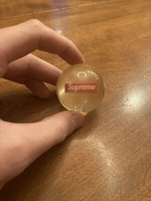 FW18 Supreme New York Bouncy Ball Box Logo Clear Toy Collectable USED Streetwear