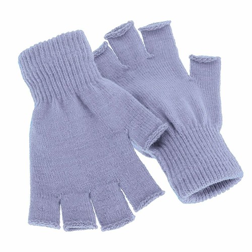 Winter Half Finger Gloves Knitted Fingerless Warm Stretchy Glove For Men Women - Picture 12 of 14