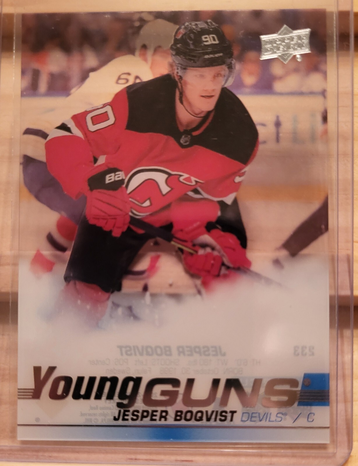 Jesper Boqvist 2019-20 Upper Deck Young Guns Clear Cut UD Rookie Bruins #233