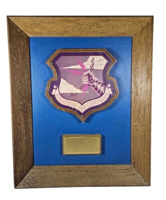 1970s Vintage Strategic Air Command Wall Plaque USAF SAC  OS