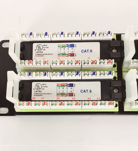 Tripp Lite 48 Port Data Rackmount CAT6 Ethernet 2U Patch Panel P48T-C6 - Picture 6 of 7
