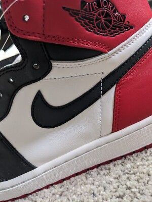2016 Nike Air Jordan 1 Retro High OG Black Toe 555088-125 Size