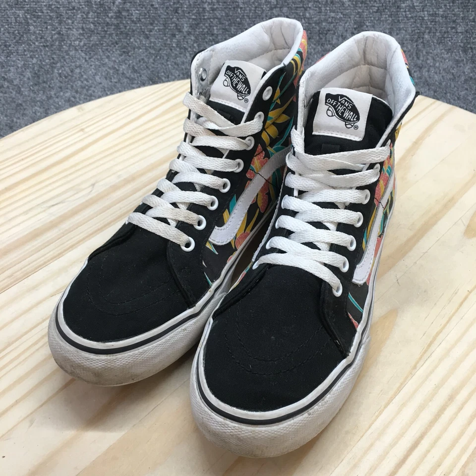 Zapatos Vana para mujer 8 Old Skool Skate Zapatillas altas negras delgadas hojas tropicales 721454 Foto 3 de 4