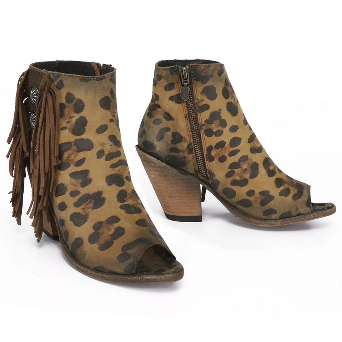Liberty Black Ladies Gypsy Peep Toe Chita Miel Booties LBOL 712807
