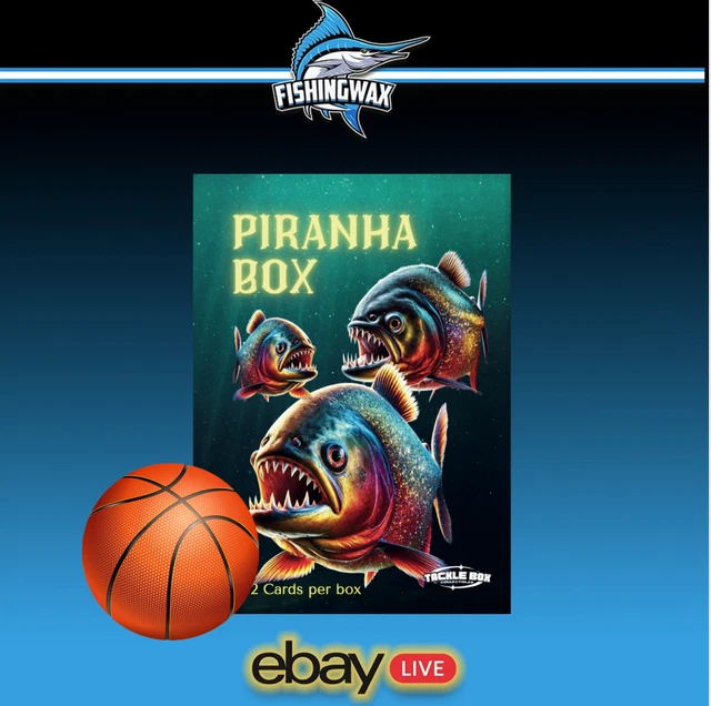 FishingWax Basketball Piranha Box Mystery Sports Card Box - 1/2 Card Per Box!