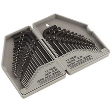 30 Piece Allen Key Set Metric Imperial Hex Keys Hexagon Wrench Set +Storage Case