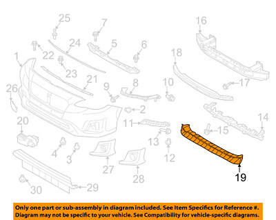OEM 2018-2019 Subaru Crosstrek Energy Absorber Lower 57705FL080