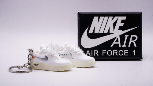 LLAVERO MINI ZAPATILLAS BAJAS BLANCO ROTO NIKE AIR FORCE 1 **ENVÍO REINO UNIDO** - Imagen 19 de 28