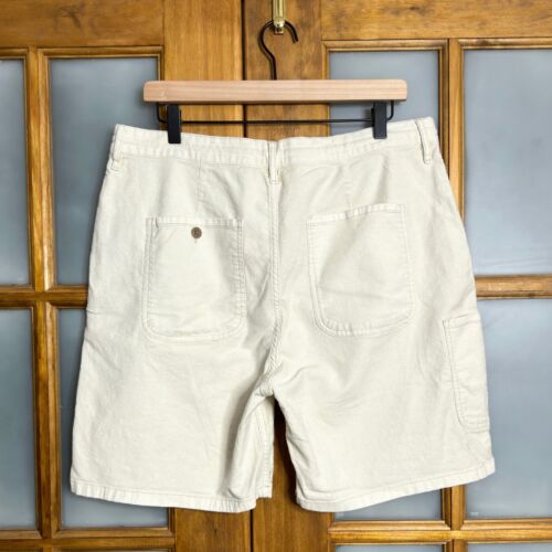 FLINT AND TINDER Huckberry 365 Baumwolle Leinen Shorts Natur Off-White 7" Größe 36 - Bild 3 von 5