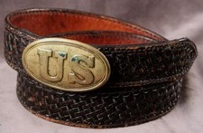 CIVIL WAR US UNION Enlisted Field Belt  Buckle Fits 34-36" Waist Repro