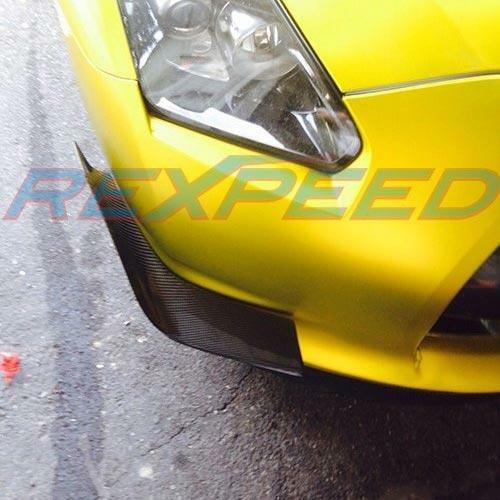 Rexpeed Carbon Fibre Mines Style Canards fits Nissan R35 GTR 08-11 - Picture 4 of 4