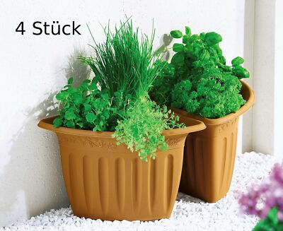 Eck-Blumentopf 4er-Set Terrakotta Pflanztopf Blumenkbel Pflanzkbel  Pflanzgef | eBay.de
