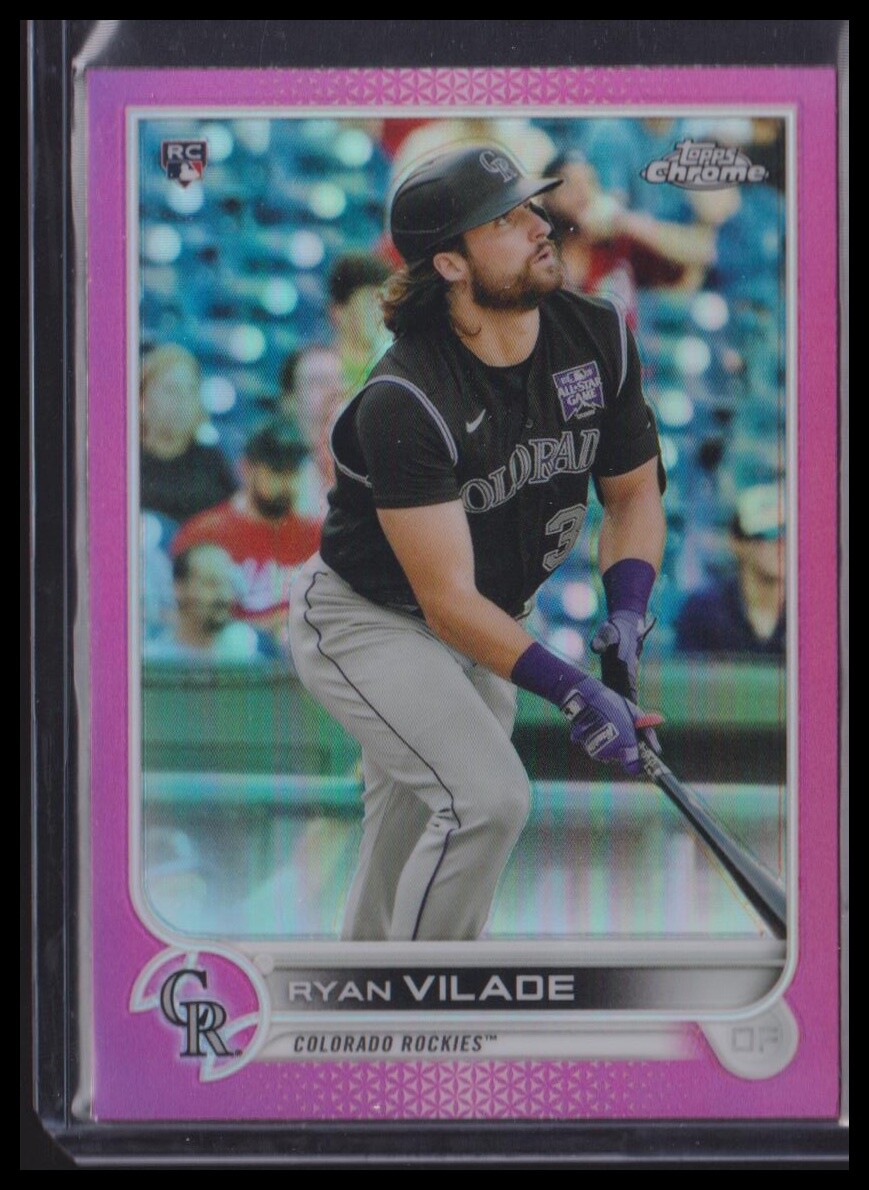 2022 Topps Chrome #85 Ryan Vilade Pink Refractor Colorado Rockies