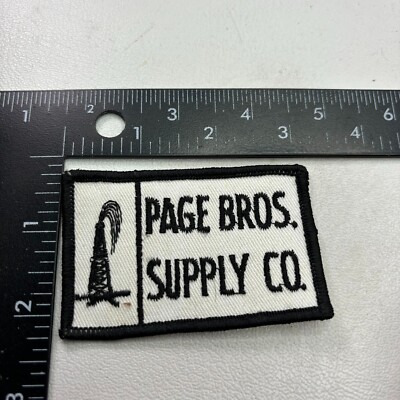 Vintage PAGE BROS. SUPPLY CO. Patch (Advertising Company - Oil Industry ?) 45VV