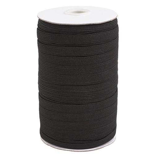 Flat Elastic Cord Black/White Stretchy Bands 6mm~14mm Braided Rope for Knitting - Picture 10 of 13