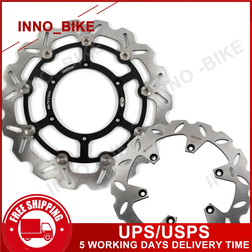 Rotores de freno delanteros traseros para Suzuki DRZ400SM 2005-2021 DRZ 400 SM 2016 2017 2018 Foto 2 de 4