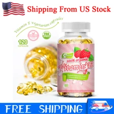 Vitamin E 400 IU - 120 Capsules - Supports Skin, Hair, Immune and Eye Health