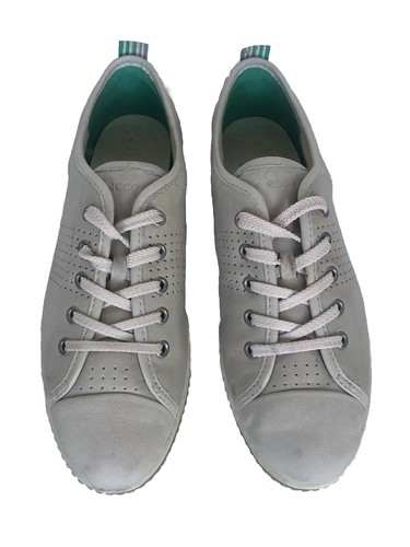 Ecco Casual Soft Grey Leather Shoes Size UK 8 Unisex Excellent Condition RRP£125 - Picture 13 of 18