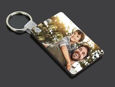 Personalised Keyring Custom Photo Any Picture Keychain Double Sided Print