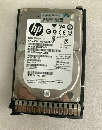 For HP 652745-B21 653953-001 500GB 7.2K 2.5" 6G DP G8 SAS MDL HARD DRIVE - Picture 3 of 3