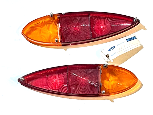 FORD TAUNUS 12M P6 1966-70 TAIL LIGHT LENSES LH & RH #0463280/81 NOS! - Picture 2 of 10