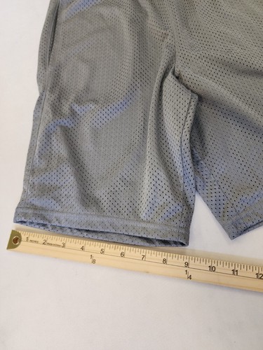 Champion Shorts Youth Boy L Athletic Breathable Silver Logo Spell Out Pockets - Picture 5 of 10