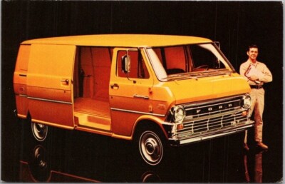 1972 FORD ECONOLINE VAN Automobile Advertising Postcard ''The First Choice Van''