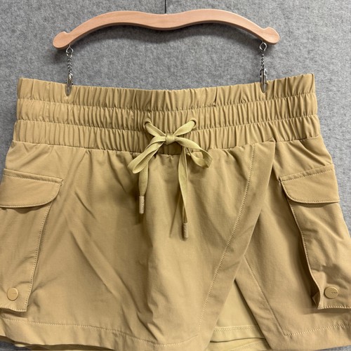 PopFlex Hiking SuperSkort Tan Drawstring Tennis Active Skort Women's Size Small - Picture 2 of 6