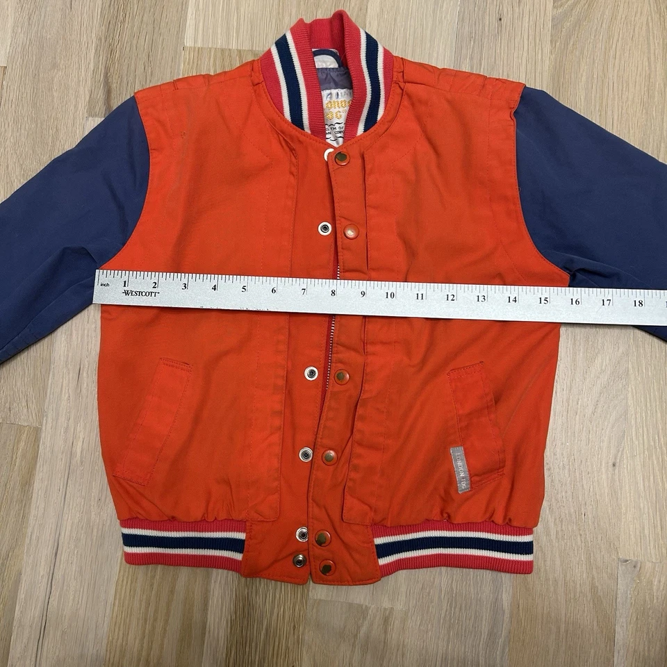 复古 London Fog 橙色纽扣拉链夹克(尺寸:L/7) — 第 4/4 张图片