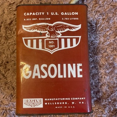 Eagle Vintage 1 Gallon Gasoline Filler Gas Can With Spout Attachment Mancave