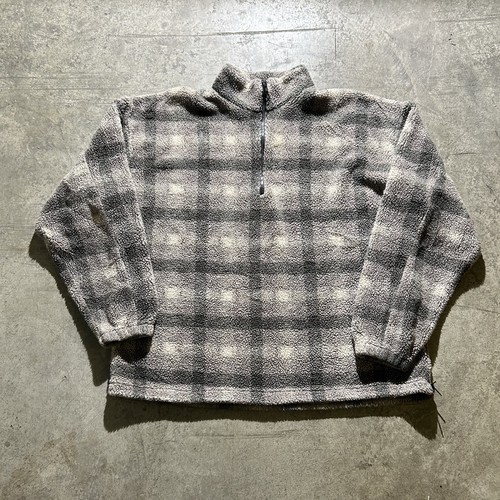 field and stream made in usa 1/4 Zip Flannel Jacket / Sweatshirt Men’s Size L - Picture 1 of 5