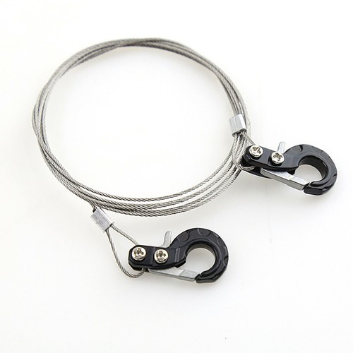 Trailer Rope Steel Rope With Trailer Hook for SCX10 D90 D110 TF2 Tamiya - Picture 8 of 12