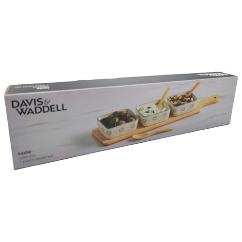 DAVIS & WADDELL VALENCIA TAPAS 7PCS SET SQUARE Tray Spoon Bowl with Gith Box - Picture 3 of 9