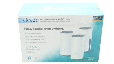 TP Link Deco M4 3-Pack Whole Home Mesh Wi-Fi System New Sealed