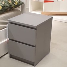 MALM Kommode mit 2 Schubladen 40x55cm, Grau