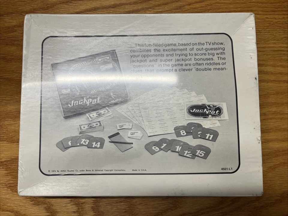 Vintage Milton Bradley Jackpot Board Game #4501 NEW SEALED 1974 - Image 4 of 4