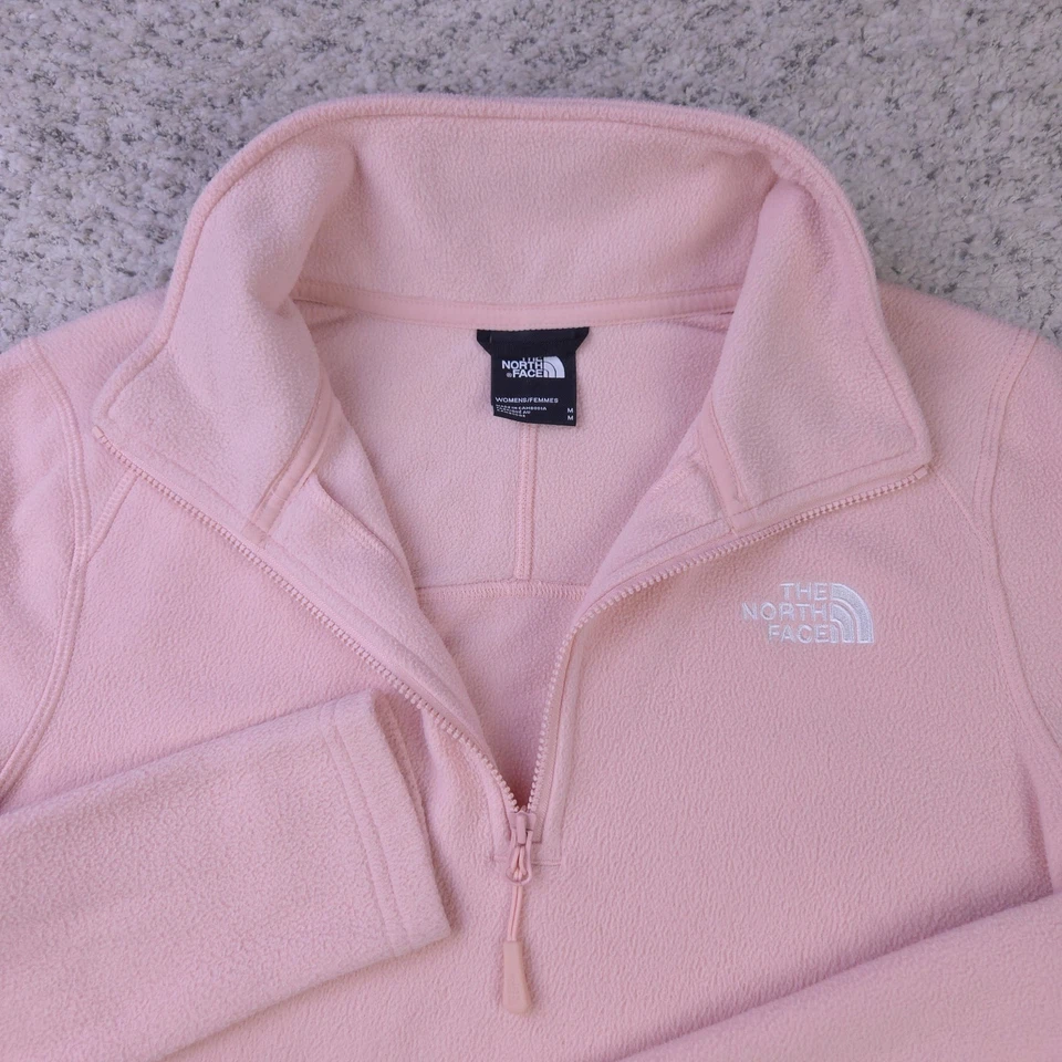 Vestido Suéter Mujer The North Face Mediano Polar Rosa Melocotón Cuarto Cremallera Logo Foto 4 de 4