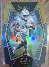Panini Select 2021 Jaylen Waddle #148 Black & Gold Prizm Die-Cut Rookie🔥