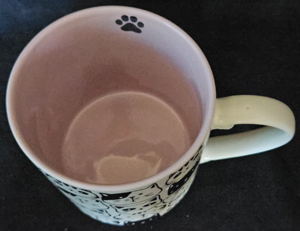 Taza de café Happy Funny Cats Spectrum Designz Lg taza de té gatitos cerámica 18 oz. Foto 3 de 4