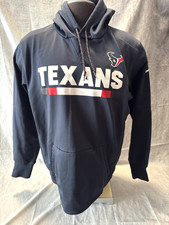Houston Texans NFL Nike Hoodie Hooded Pullover Sweatshirt Men's Large dri-fit