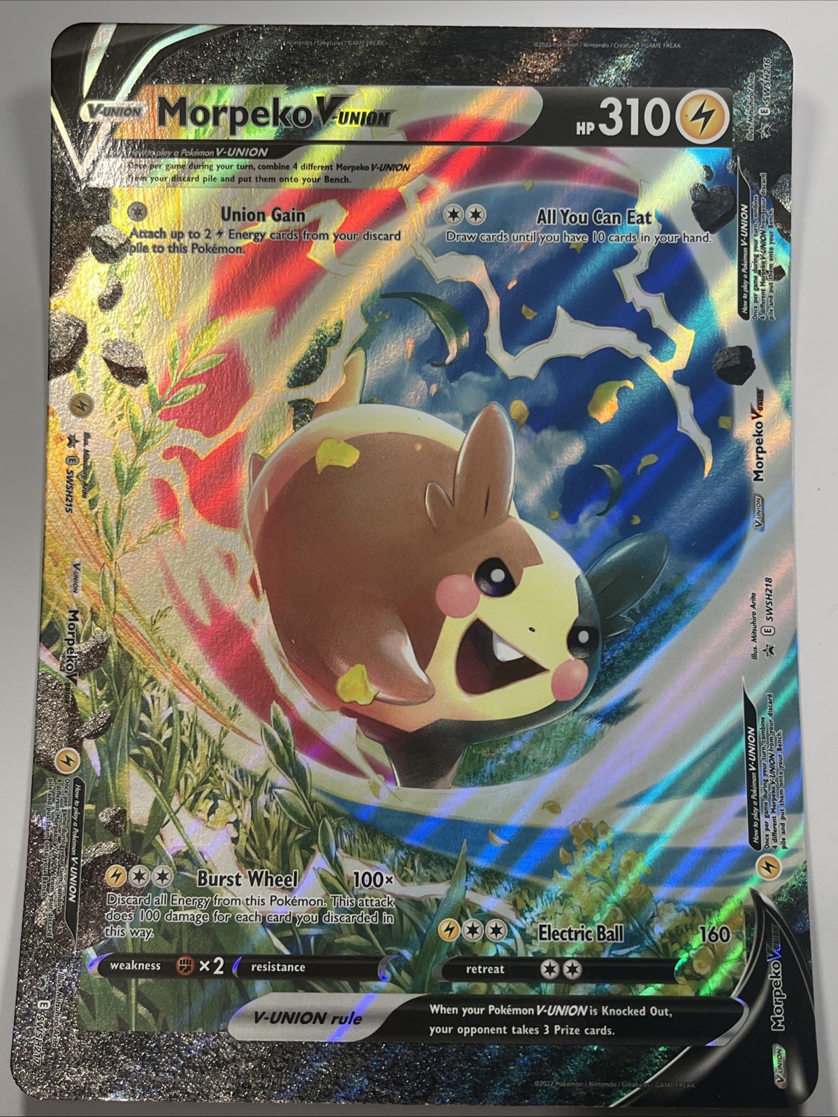 Pokémon TCG Sword & Shield Morpeko V-Union JUMBO  Black Star Promo Oversize Card