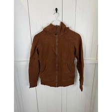 Lululemon Women's Size 6 Full Zip Hoodie Brown Cotton Polyester