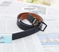 Ferragamo Men's Reversible Black/Brown belt 120cm gunmeta finish Gancini buckle