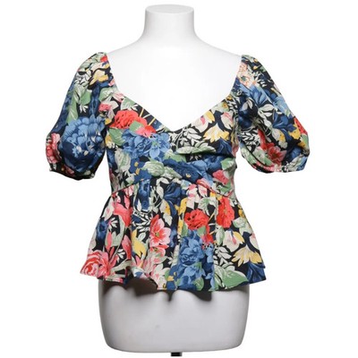 Zara, Peplum Top, Größe: M, Mehrfarbig, Baumwolle, Blumen, Damen #9tY