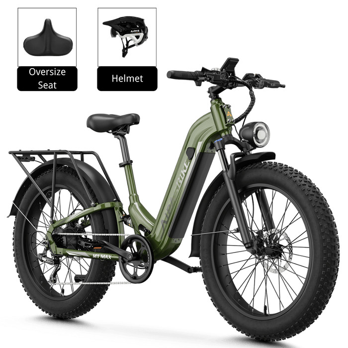 Aipas M1 Max 1800W Electric Bike 48V 17.5Ah 85Mi 26 Fat Tire Hydraulic Brake